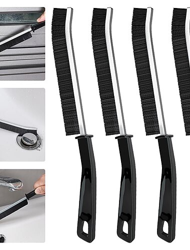 4-teilige Spaltreinigungsbürste, Ginsco-Bürste mit harten Borsten, zum Reinigen von Fugen, Reinigungswerkzeug, multifunktionale Bürsten für den Hausgebrauch, kleine Reinigungsbürste für Rollläden,