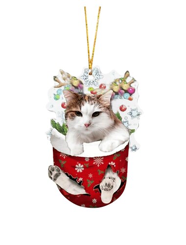 vánoční ozdoby na vánoční stromeček závěsné 2d akrylové dekorace vánoční ozdoba 2024 nová závěsná ozdoba novoroční slavnostní party potřeby závěsná výzdoba pokoje