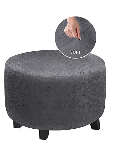 husa otoman rotunda din catifea taburet de depozitare pliabil protector pentru mobila husa moale cu capac otoman inferioar elastic