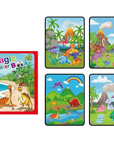 1db mágikus könyv vízrajz montessori játékok újrafelhasználható kifestőkönyv varázslatos vízi rajzkönyv érzékszervi korai nevelési játékok