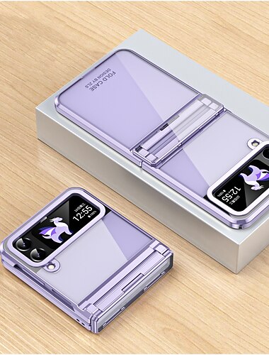 téléphone Coque Pour Samsung Galaxy Z Flip 6 Z Flip 5 Z Flip 4 Z Flip 3 Coque Arrière Transparent Extra Fin Couleur Unie ABS+PC