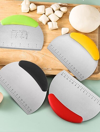 rustfritt stål med skala mel deigskjærer skjærekniv ensidig skjærende bakeverktøy cookie cutter cortador de masa