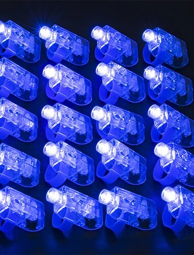 Barn LED Fingerlampor Födelsedagsfest Utrustning Blandad Rave Laser Leksaker 6 Färger 30/50/60 Bitar