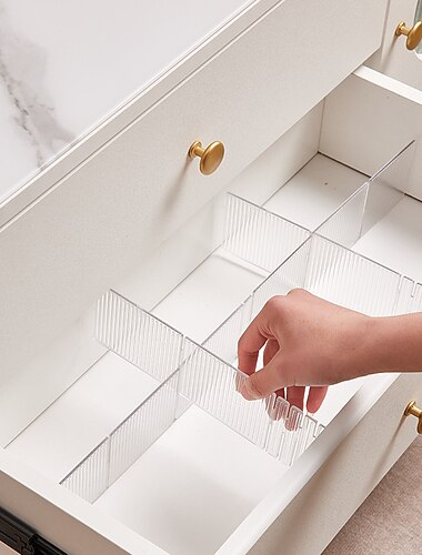 Transparenter Schubladenteiler für den Haushalt, Unterwäsche, Socken, einziehbarer Teiler, multifunktionaler Aufbewahrungs- und Finishing-Teiler