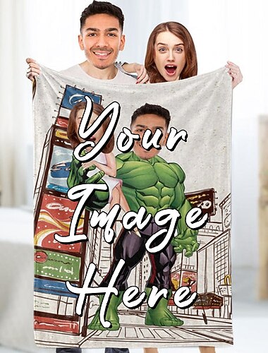 Προσαρμοσμένη Κουβέρτα Προσωποποιημένα Δώρα Φωτογραφίες Προσωποποιημένα Δώρα Ζευγαριών Προσωποποιημένη Κουβέρτα Φωτογραφίας Δώρα Σ'Αγαπώ Δώρο Γενεθλίων για Σύζυγο Σύζυγο Κορίτσι Αγόρι