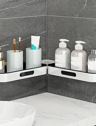 optimisez le rangement de votre salle de bain avec cette étagère murale en plastique