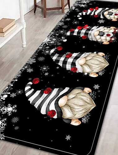 クリスマスデコレーション ノーム 玄関マット 滑り止め オイルプルーフ ラグ 屋内 屋外 マット 寝室 装飾 バスルームマット 玄関 ラグ 玄関マット