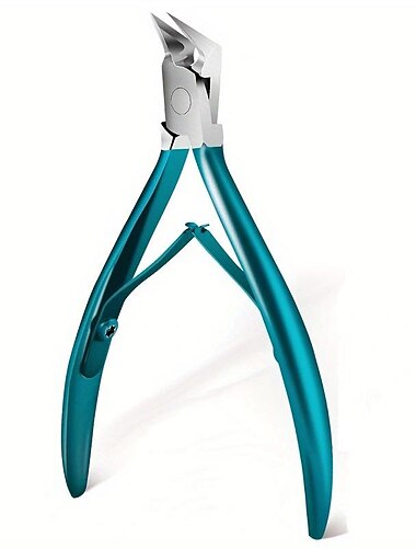 tånegleklipper i rustfritt stål med spiss spiss for inngrodde og tykke negler - fotpleieverktøy med bred kjeve