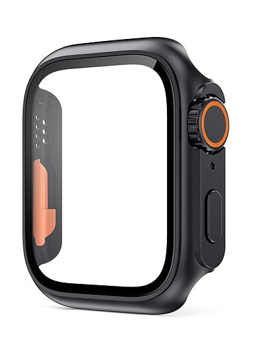 Estojo de relógio com protetor de tela Compatível com Apple Watch Series 8 7 41mm 45mm / Series 6 5 4 SE 40mm 44mm Resistente a riscos Á Prova-de-Pó Cobertura Completa do Pára-choques PC rígido