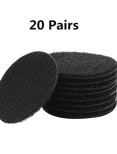 20 ペア 60 ミリメートル強力な自己粘着ファスナーナイロンフックドットステッカー粘着テープベッドシートソファマットカーペット滑り止めマット