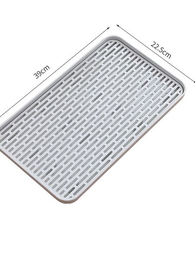 Égouttoir à vaisselle en plastique double couche avec bac de drainage pour le rangement de la vaisselle, des fruits et des bols