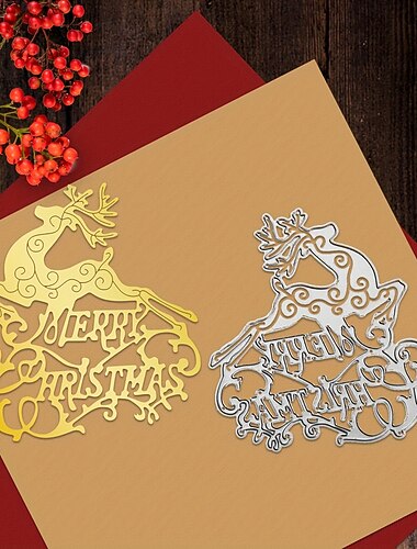 1 قطعة رسائل عيد ميلاد سعيد قطع معدنية للقوالب كلمات عيد ميلاد سعيد استنسل قوالب قطع الغزلان مقطوعة لصنع البطاقات ومستلزمات قصاصات الورق