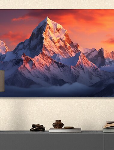 maisema seinä taide canvas talvi lumi vuori printit ja julisteet kuvat koristeellinen kangasmaalaus olohuoneeseen kuvia ei kehystä