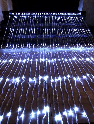 Juled LED Lyskæde Vandfald Meteor Regn Lyskæde Juled LED Feston led Feriedekorative Lys til Hjem Garlands Gardin Dekoration