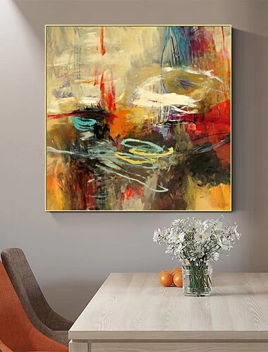 krachtkleuren schilderij abstract olieverfschilderij origineel canvas schilderij abstract groot olieverfschilderij abstract schilderij woonkamer muurkunst geen frame