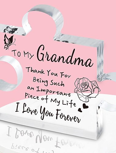 1 szt., prezenty dla kobiet, grawerowana tabliczka akrylowa 3,94 x 3,94 cala (około 10 x 10 cm), prezenty urodzinowe dla kobiet przyjaźń, prezenty przyjaźni dla kobiet mężczyzn dziewcząt dla niej,