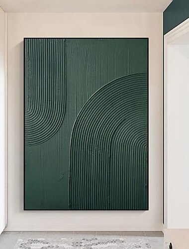 ruční olejomalba plátno umělecká dekorace na stěnu severský minimalismus současný zelený abstraktní textura pro domácí výzdobu válcované bezrámové nenatažené malby