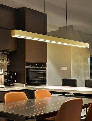 lampada a sospensione lineare a led dimmerabile in lega di alluminio nero 31,2 pollici lampadario per sala da pranzo per ufficio regolabile 110-220v lampadina inclusa