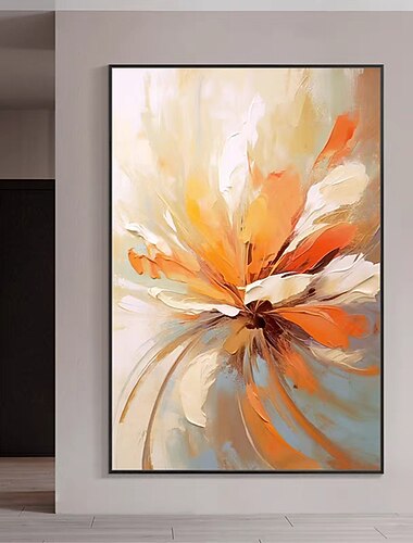 Mintura – peintures à l'huile de fleurs abstraites faites à la main, sur toile, décoration murale, image moderne pour la décoration de la maison, peinture roulée sans cadre, non étirée