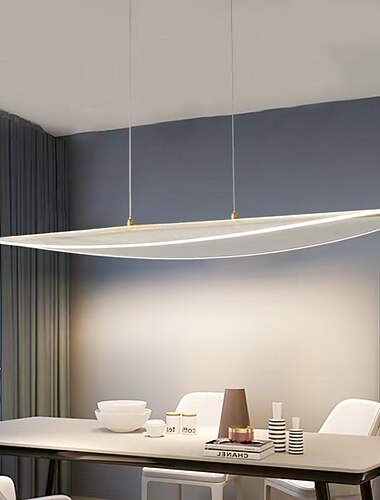 ضوء قلادة على شكل جزيرة المطبخ، تركيبات إضاءة معلقة من الأكريليك رفيعة للغاية، مصباح تعليق معدني ذهبي، مصابيح قلادة حديثة بقدرة 40 وات، ثريا طويلة بسيطة لغرفة الطعام، وضع 3 ألوان