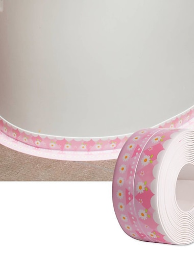 1 tekercs vízálló, penészálló wc tömítőcsík, fürdőszobai öntapadó tömítőszalag, fürdőszobai vízálló szalag a nedvesség és a penészedés megakadályozására, gyönyörű varrásmatricák a fürdőszobai WC