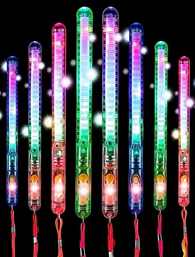 3/5/10 stk. led glødepinde led feststænger blinkende lys multi-farve pinde gløde pinde med snor egnet til fødselsdagsfester små gaver til halloween og julefester