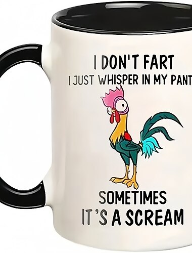 1 cană amuzantă de cafea cu pui de 11 oz, nu mă încurcă, doar îmi șoptesc în pantaloni uneori țipă decor acasă decor de cameră cadou de petrecere cadou de zi de naștere lucruri interesante