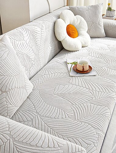 stretch jacquard sofföverdrag stretch överdrag mjukt slitstarkt sofföverdrag 1 st spandex tyg tvättbart möbelskydd passar fåtölj sits/lovesat/soffa/xl soffa/l form soffa