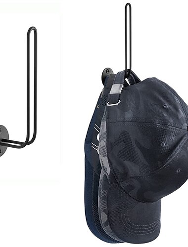 Porte-chapeau pour casquettes de baseball, crochets adhésifs pour chapeau, rangement de casquette, sans perçage, porte-chapeau mural, cintre pour porte de placard