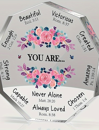 presenter för kvinnor (4*4 tum), födelsedagspresenter inspiration religiösa gåvor andliga gåvor katolska gåvor till kvinnor hennes mamma vänner kvinnlig arbetskamrat syster (akryl)