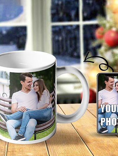 Gepersonaliseerde Foto Geschenk Mok Custom Trouw Geschenk voor Koppels Trouw Geschenk Koffiemokken Beker Custom Keramische Mok Aanpasbare Mok 11oz