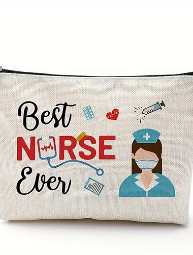 kit de survie d'infirmière cadeaux d'infirmière praticienne sacs de maquillage de soins infirmiers sac de pochette de voyage cosmétique drôle pour les femmes fournitures d'infirmières praticiennes