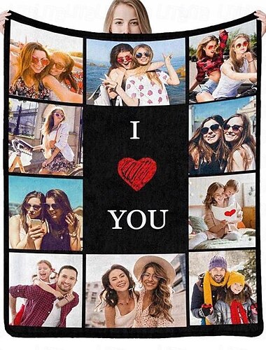 Personalisierte Decken maßgeschneiderte Decken persönliche Geschenke für Ihre Liebsten Frauen/Männer Geschenk personalisiertes Valentinstagsgeschenk maßgeschneidert