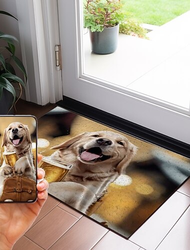 Personalisierte Teppich-Fußmatte Fußmatten Waschbare Teppiche Küchenmatte Rutschfeste Ölfeste Matte Innen- und Außenbereich Badezimmermatte Eingangs-Rug Fügen Sie Ihr Design hinzu Geschenk