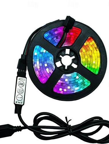 Luce a Striscia LED di Natale Impermeabile Tv Luce USB 1/2/3/5Metri con App Bluetooth Luce a Striscia per Piscina 3K Controllo 5V Stringa LED Band SMD5050 Nastro LED