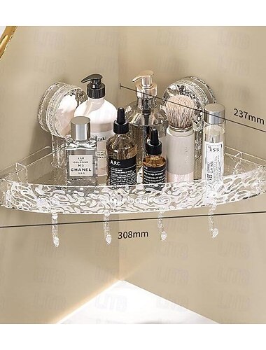 könnyű luxus stílusú ütésmentes tároló állvány, zuhany rendszerező szívó, tapadókorongos polc, zuhany adagoló szappan rendszerező, fúrás nélküli zuhanykabin - szívósarok zuhanyrendszer