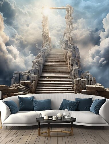 סולם לגן עדן תלוי שטיח קיר אומנות שטיח קיר גדול תפאורה צילום רקע שמיכה וילון בית חדר שינה קישוט סלון