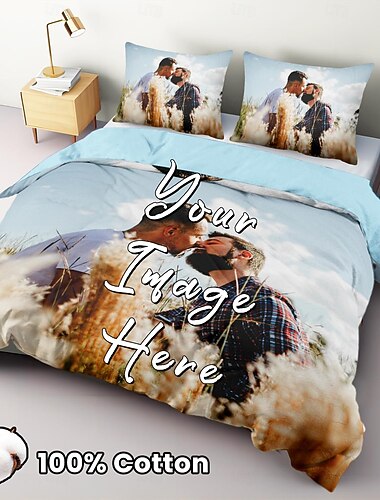 طقم bedding مطبوع مخصص أفضل هدية تخرج هدية شخصية طقم غطاء لحاف طقم bedding للأصدقاء، العائلة