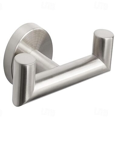 Crochets à serviettes en acier inoxydable fixés au mur pour salle de bains, crochet à manteau de cuisine, crochets doubles porte-serviettes robustes pour suspendre serviettes, manteaux, éponges,