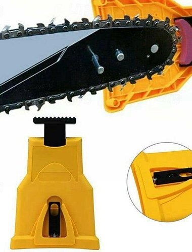 Afiador de dentes de motosserra, afiador de lâmina de motosserra universal, ferramenta de afiação de motosserra de trabalho rápido, kit de afiador de motosserra portátil para motosserras de 12 "-22"