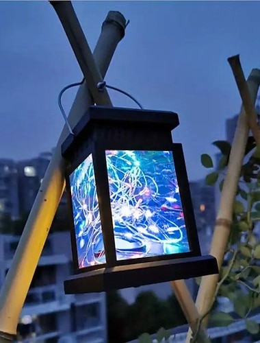 solar retro lanterne solar have lys udendørs ip65 vandtæt stearinlys have balkon træ gård ferie camping landskab dekoration