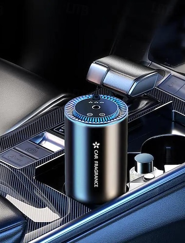 Diffuseur d'air frais pour voiture - Machine d'aromathérapie avec design ciel étoilé fonction start-stop comprend parfum et huile pour voiture