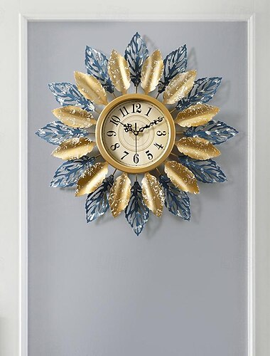 3d grande horloge murale 53/60 cm moderne minimaliste créatif métal horloges silencieuses pour la maison salon chambre couloir décoration horloges