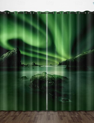 2 panely závěsy zatemňovací závěsy do obývacího pokoje ložnice kuchyně polární záře ošetření oken severním světlem tepelně izolovaná místnost zatemnění