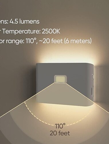 LED noční světla pohybový senzor, USB dobíjecí bezdrátové noční světlo kuchyňská skříňka chodba noční schodová světla pro koupelnu, chodbu, ložnici, dětský pokoj, kuchyň a schodiště 1/2/3ks