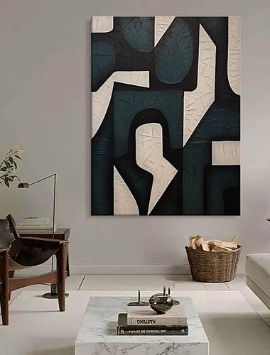 peinture à l'huile beige wabi sabi art mural fait à la main peinture abstraite beige noir grande peinture à l'huile minimaliste noire art mural peinture sur toile texturée beige décoration murale