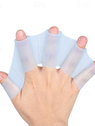 2 stuks mannen vrouwen kind siliconen zwembad sport professionele training zwemmen halve vinger handvinnen zwemvliezen handschoenen peddels apparatuur