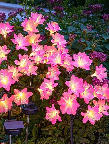 led szimuláció virág napelem 8 mód gyep fény kamélia virág lámpa kültéri vízálló kerti lámpa villa park udvar gyep sétány táj dekoráció 1/2db