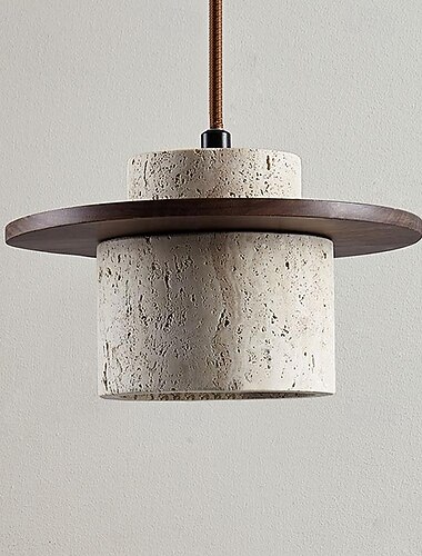 مصباح معلق من الحجر الطبيعي مصباح معلق ياباني وابي سابي مع قاعدة E27 بجانب السرير وممر المطبخ وممر البار والنادي مصباح تعليق