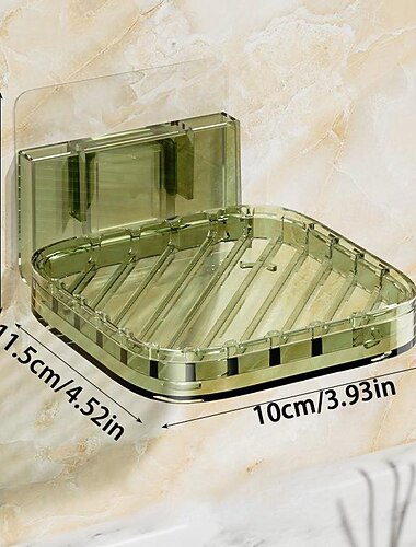 vas de săpun adeziv de perete: cutie creativă de săpun cu drenaj mare pentru baie, nu este nevoie de găurire